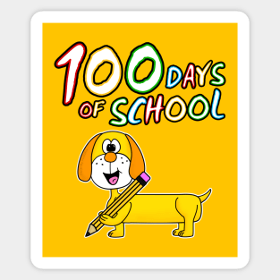 100 Days Of School Dachshund Dog Kindergarten 2022 Sticker